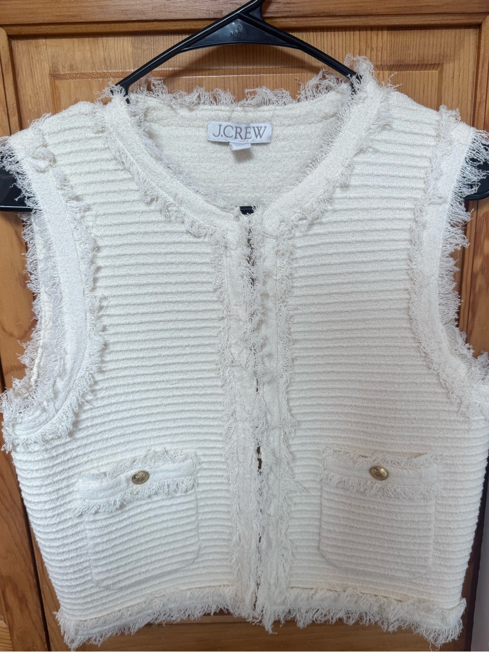 J. Crew Textured vest in fine bouclé